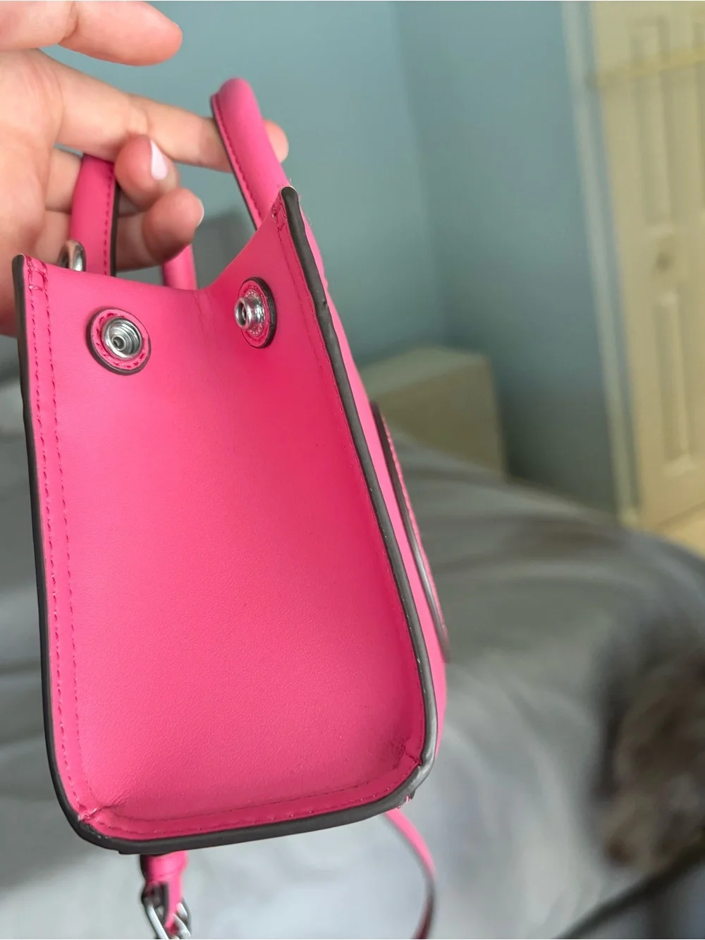 Tory Burch Pink Mini Ella Tote - Picture 3 of 6